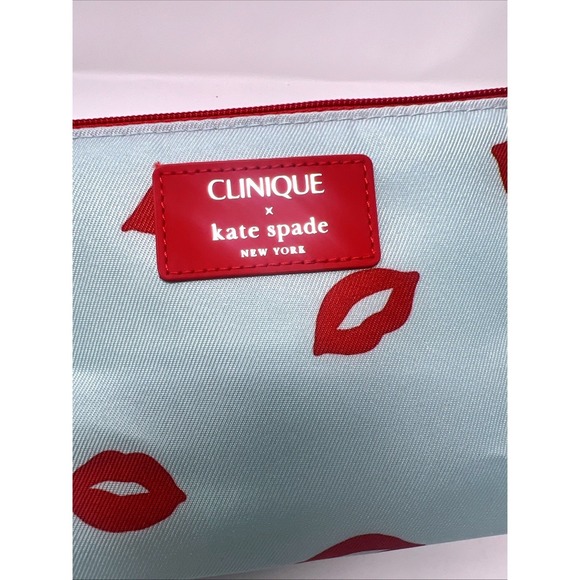 Kate Spade Collectors Lips Makeup Case & Red Lips Matching Lipstick black honey - Picture 10 of 16